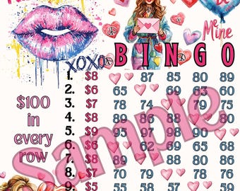 100 Valentines Bingo, 15 Line Bingo Board, Bingo, Pro. Bingo, Bingo Board, PYP Bingo, IER Bingo