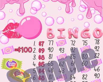 100 Bubblegum Bingo, 15 Line Bingo Board, Bingo, Pro. Bingo, Bingo Boards, PYP Bingo, IER Bingo