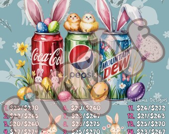 Easter cans 15 line bingo board, PYP Bingo, Pro. board, Halloween Bingo Boards, BNO boards