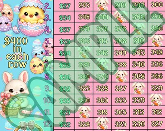 400 Easter Bingo, 15 line bingo board, PYP Bingo, Pro. board, Themed Bingo Boards, BNO boards, IER Board