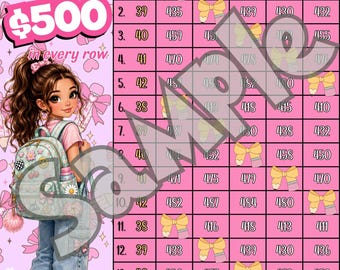 500 Back to School Bingo, 15 line bingo board, PYP Bingo, Pro. board, Themed Bingo Boards, BNO boards, IER Board