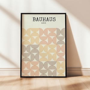 Printable Bauhaus Wall Art - Bauhaus Poster - Abstract Art Exhibition Print - Mid Century Art - Living Room Decor - 24x36 Poster