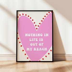 Light Pink Retro Typography Poster – Motivational Quote Wall Art Print