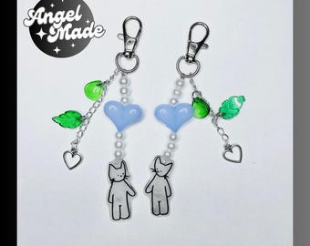 Blueberry Cats Matching Anime Keychain with Resin / Phone Charm