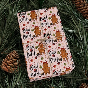 Bad Bitch Christmas Wrapping Paper, Funny Gift Wrap, Bad Girl Wrapping Paper, Funny Christmas Gift, Sarcastic Christmas, Novelty Christmas