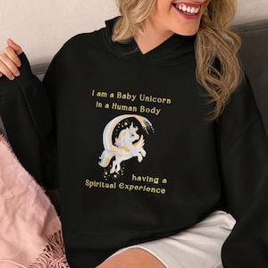 Magical Baby Unicorn Hoodie, Cute Unicorn Hoodie, Spiritual Sweatshirt, Unique Unicorn Gift, Different Unicorn Hoodie, Unicorn Lover Hoodie