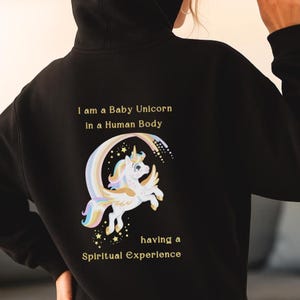 I am a Baby Unicorn Hoodie, Cute Unicorn Hoodie, Spiritual Clothing, Unicorn Lover Gift, Unique Unicorn, Unicorn Sweater, Spiritual Message