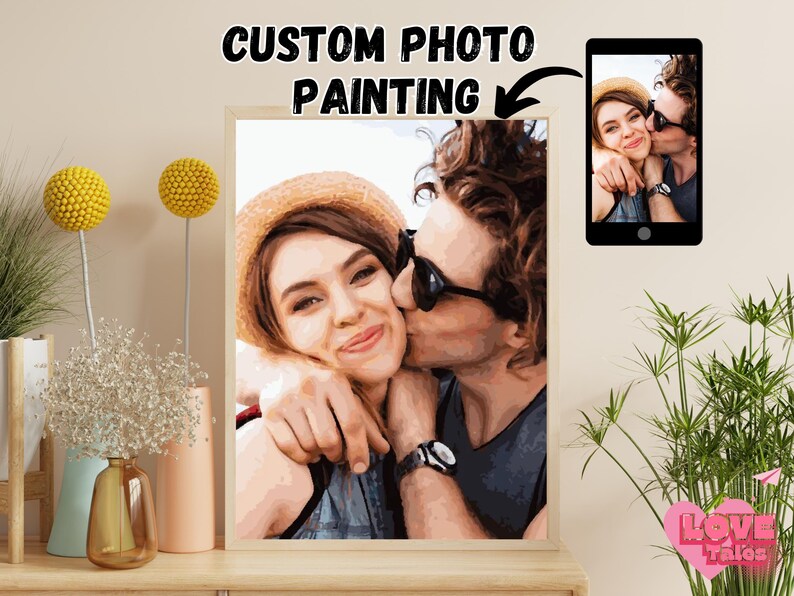 Custom Paint by Number Kit Personalised Photo Paint by Number Custom