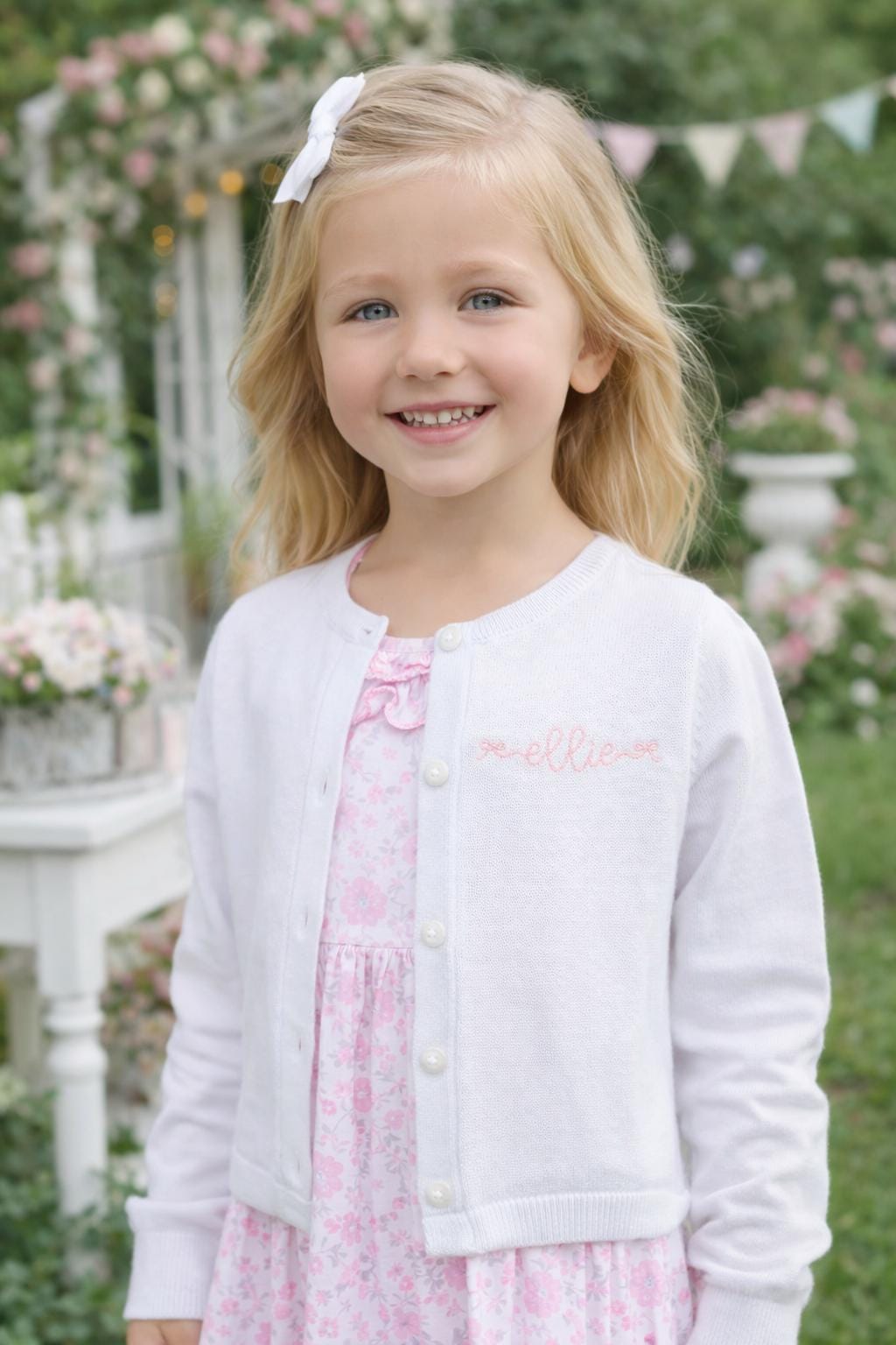 Girls Sweet Monogrammed Cardigan