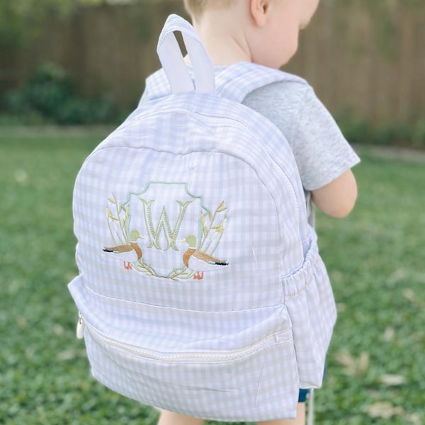 Duck Crest Customized Gingam Backpack