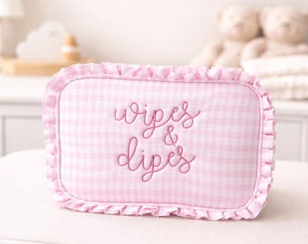 Wipes and Dipes Embroidered Everything Bags