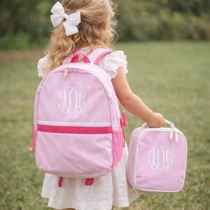 Personalized Backpack and Lunchbox Set | Kids School Bag | Custom Girls Lunch Bag | Back to School