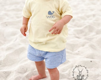 Beachy Whale Monogrammed Shirt or Set