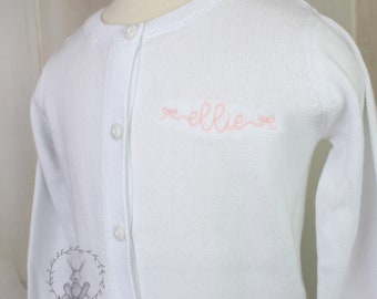 Girls Sweet Monogrammed Cardigan