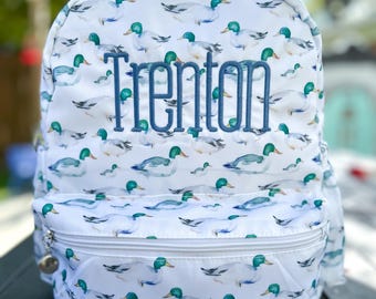 Little Ducks Monogrammed Backpack
