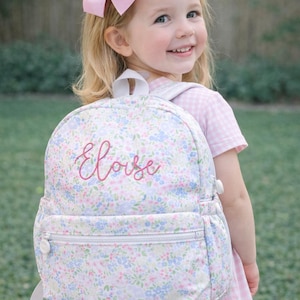 Wildflower Monogrammed Backpack