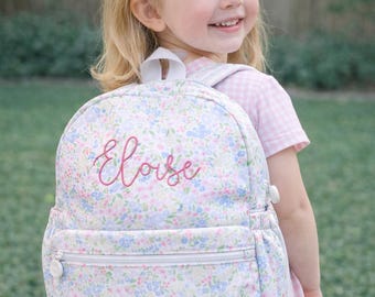 Wildflower Monogrammed Backpack