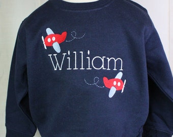 Little Airplanes Monogrammed Sweatshirt or Shirt