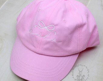 Monogrammed Kids Hat with Bow