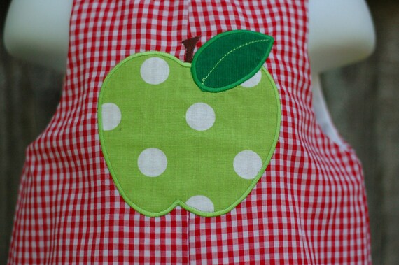 Items similar to Back to School Apple Romper Sizes 3mon-3T on Etsy