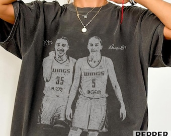 Azzi Fudd Paige Bueckers Basketball Vintage Comfort Farben Shirt