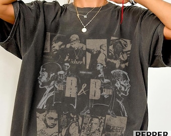 Usher Breezy Music Tour Vintage Komfort Farben Shirt