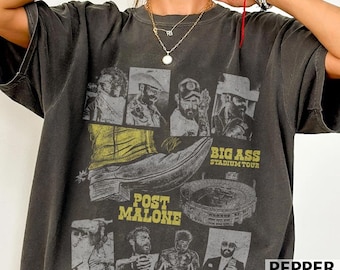 Post Malone Tour 2026 Vintage Komfort Farben Shirt