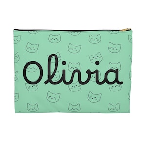 Cat Lover Custom Accessory Pouch, Cute Storage Bag for Organizing, Ideal for Gifts, Pet Lovers, Personalized Pencil Case, Back to School