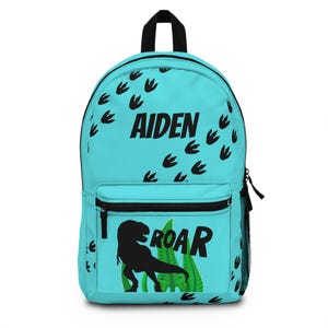 Personalized Dino Backpack, Kids School Bag, Custom Name Bag, Dinosaur Lover Gift, Cute Backpack for Boys and Girls