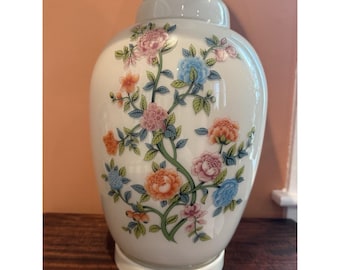 Vintage bloemen gemberpotlamp | Chinoiserie Cottagecore Grandmillennial-decor