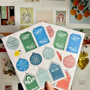 Étiquettes cadeaux à découper