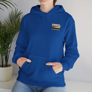 MetroCard Hoodie, NYC Subway Inspired Streetwear, Blue Unisex Pullover Hoodie, Minimal New York Commuter Aesthetic, Gray Pullover Hoodie