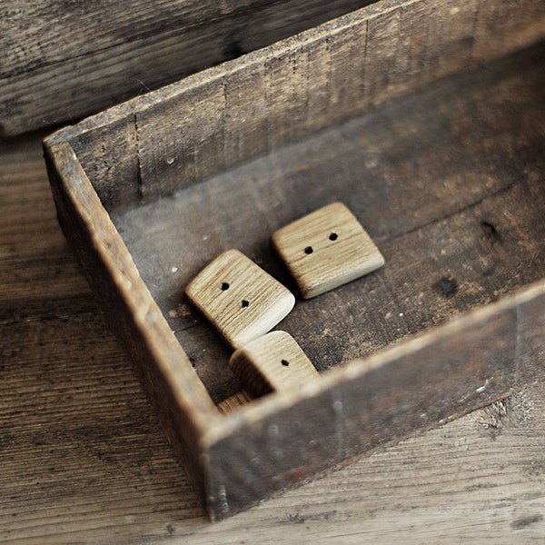 8 Robinia  wood buttons