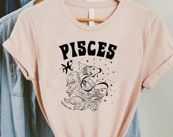 Pisces Zodiac Shirt, Dreamy Horoscope Tee, Pisces Season Tshirt, Astrology Birthday Gift, Aesthetic Astrology Shirt, Pisces Star Sign Shirt