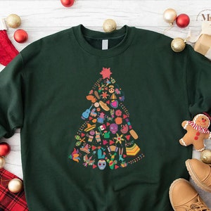 Mexican Christmas Tree Sweatshirt, Mexican Christmas Shirt, Spanish Christmas Shirt, Latino Family Christmas Gift, Cute Mexican Sweater