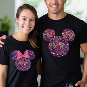 Disney Mickey Minnie T-Shirt, Mickey And Minnie Matching Tee, Mini Mouse Mom Tee, Magic Kingdom Family Shirt, Disney Trip Couple Shirt