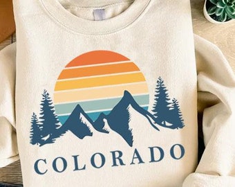 Vintage Colorado Sweatshirt, Colorado Mountain Shirt,Colorado Vacation Tee,Camping Shirt,State Sweater, Colorado Crewneck, Nature Lover Gift