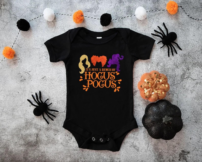 Sanderson Sisters Tshirt, It's Just a Bunch of Hocus Pocus Shirt, Girls Halloween Party Shirts, Hocus Pocus Tee, Womens Halloween Gift Shirt afbeelding 6