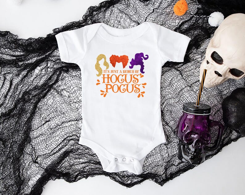 Sanderson Sisters Tshirt, It's Just a Bunch of Hocus Pocus Shirt, Girls Halloween Party Shirts, Hocus Pocus Tee, Womens Halloween Gift Shirt afbeelding 5