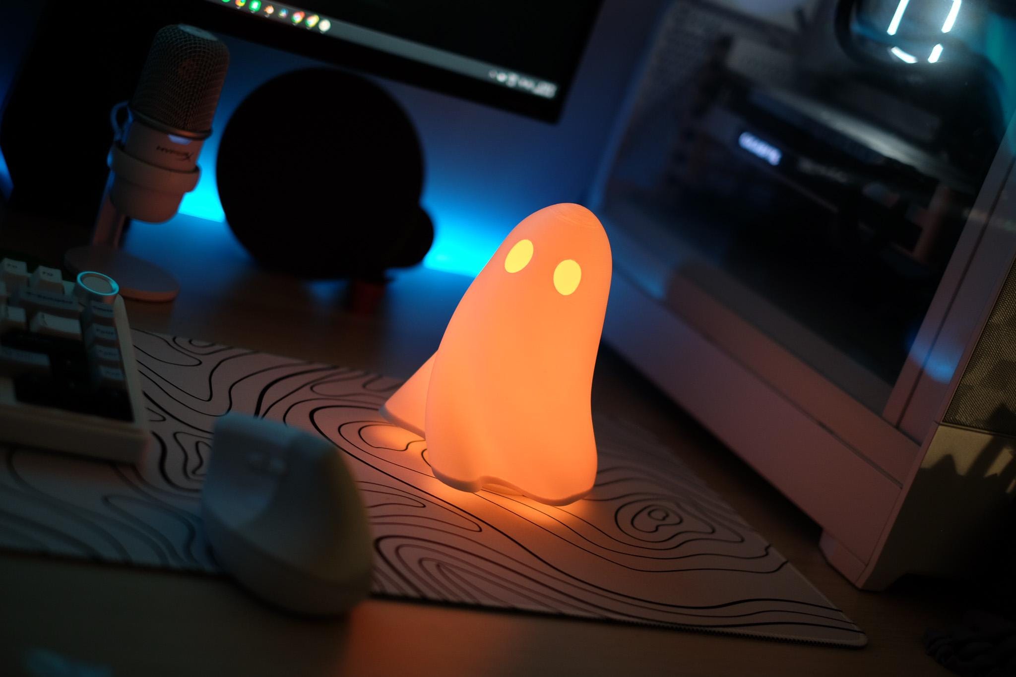 3D Printed Ghost Lamp: Remote Controlled LED Desk Light - Etsy Canada