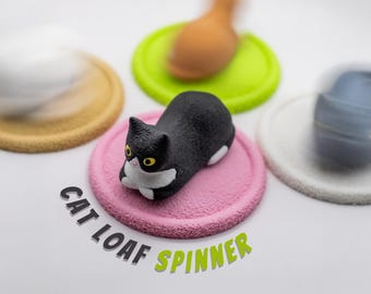 Cat Loaf Spinner: Customizable Fidget Toy - Cat Lover Gift
