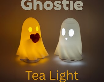 Mini Ghost Tealight | Cute Spooky Desk Lamp | Cozy Night Light for Halloween & Everyday Decor