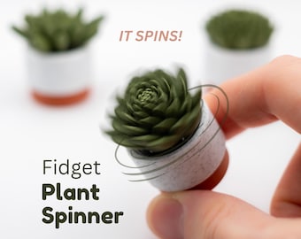 Fidget Plant Spinner: 3D Printed Desk Toy, Stress Relief Gift