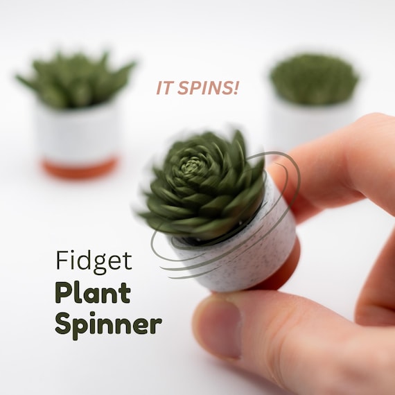 Fidget Plant Spinner: 3D Printed Desk Toy, Stress Relief Gift