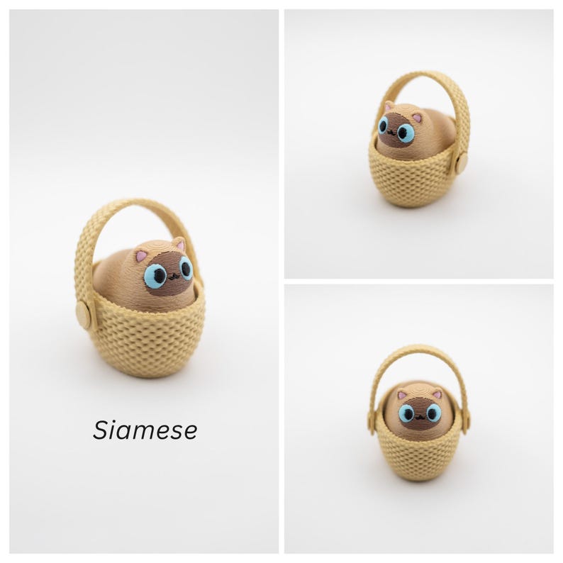 Cat Basket Clicker Fidget Toy – Customizable Cute Desk Clicker – Kawaii Cat in Basket – Stress Relief Cat lovers Gift image 9