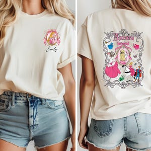 Custom Aurora Disney Princess Shirt, Sleeping Beauty Tee with Name, Personalized Disney Trip Shirt, Disney Princess Aurora Gift for her