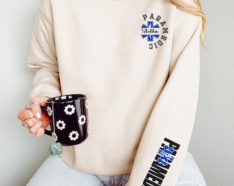 Custom Paramedic Sweatshirt, Personalized paramedic hoodie ,Paramedic Gift, EMT  pullover, EMS sweater, EMS graduation gift, Ems sweater