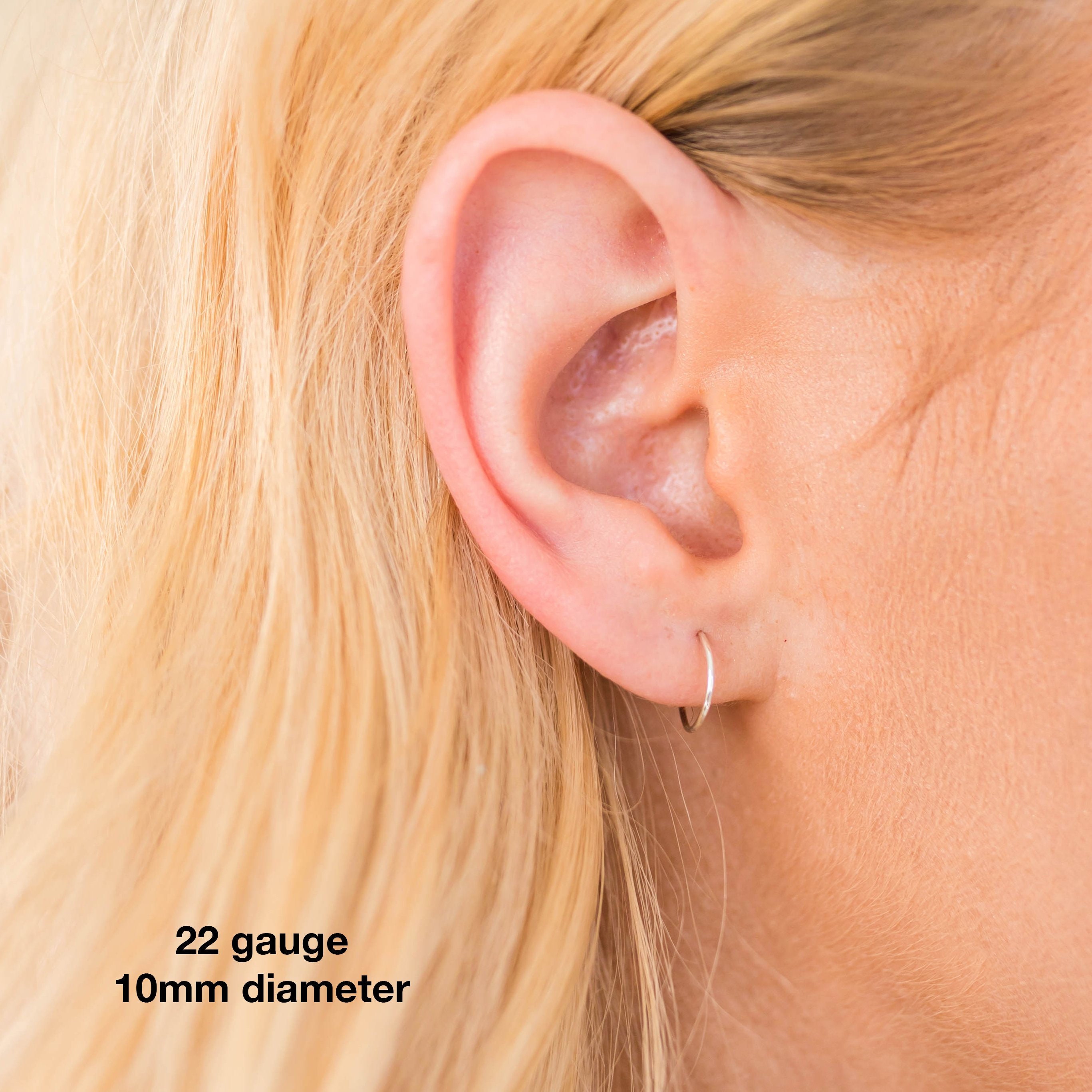 Small gauge hoop earrings sale