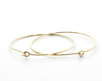 Large Gold Hoop Earrings. 14K Yellow Gold Filled Lightweight Hoop Earrings. Your choice: 2 inch, 1.5 inch, 1 Inch or 3/4 Inch Hoops