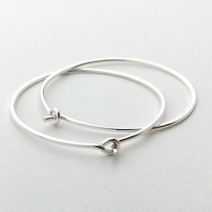 Big Hoop Earrings. Sterling Silver Hoops. Solid 925 Sterling Silver Loops. 18mm Hoops, 25mm Hoops, 38mm Hoops, 50mm Hoops, 20 Gauge Hoops image 6